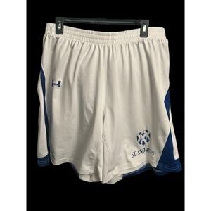 Under Armour St. Andrews White & Blue Shorts Mens XL Athletic Running Gym Shorts